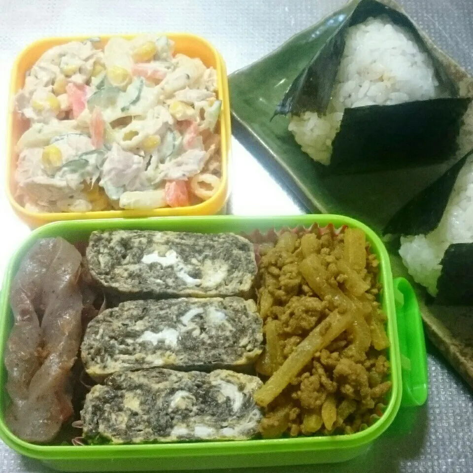 Snapdishの料理写真:旦那さんお弁当|きぬよさん