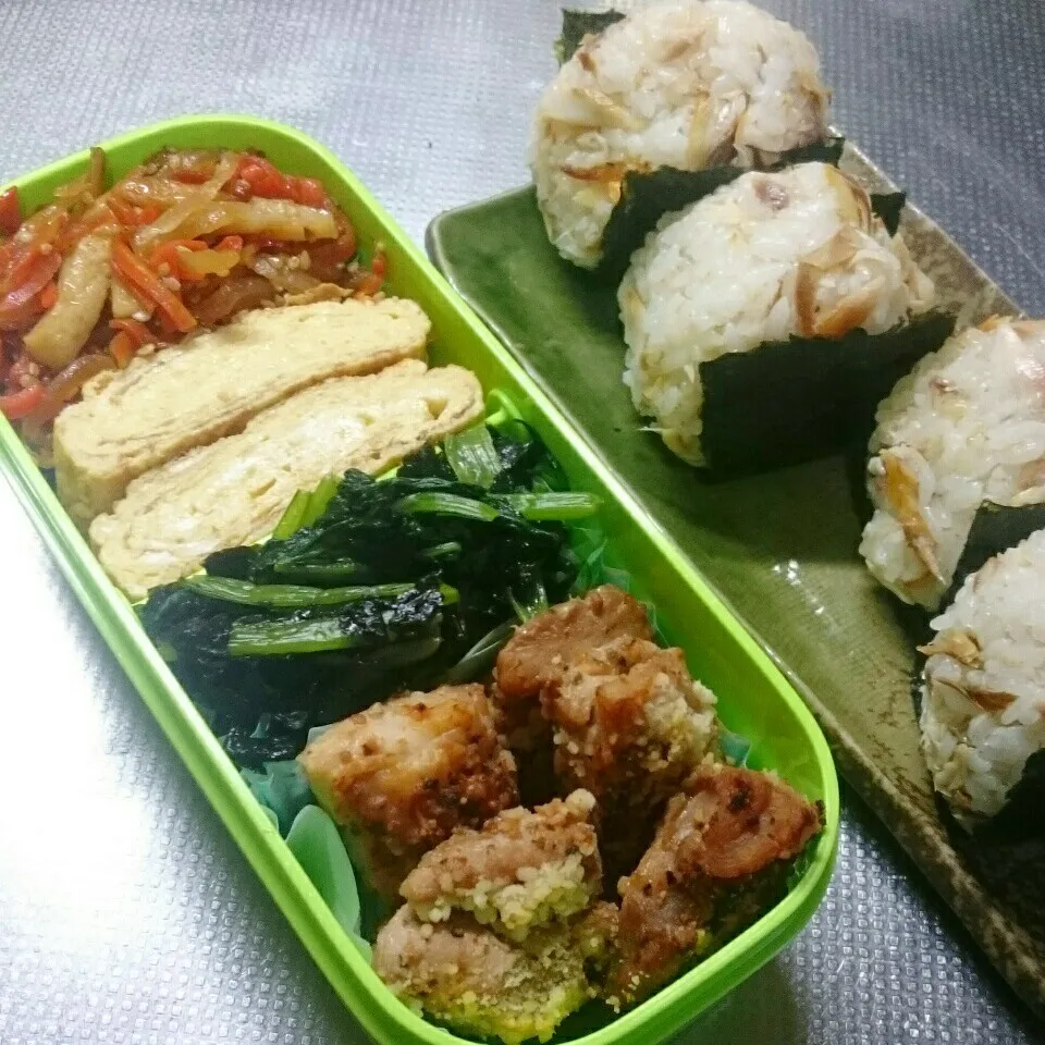 Snapdishの料理写真:昨日の旦那さんお弁当|きぬよさん