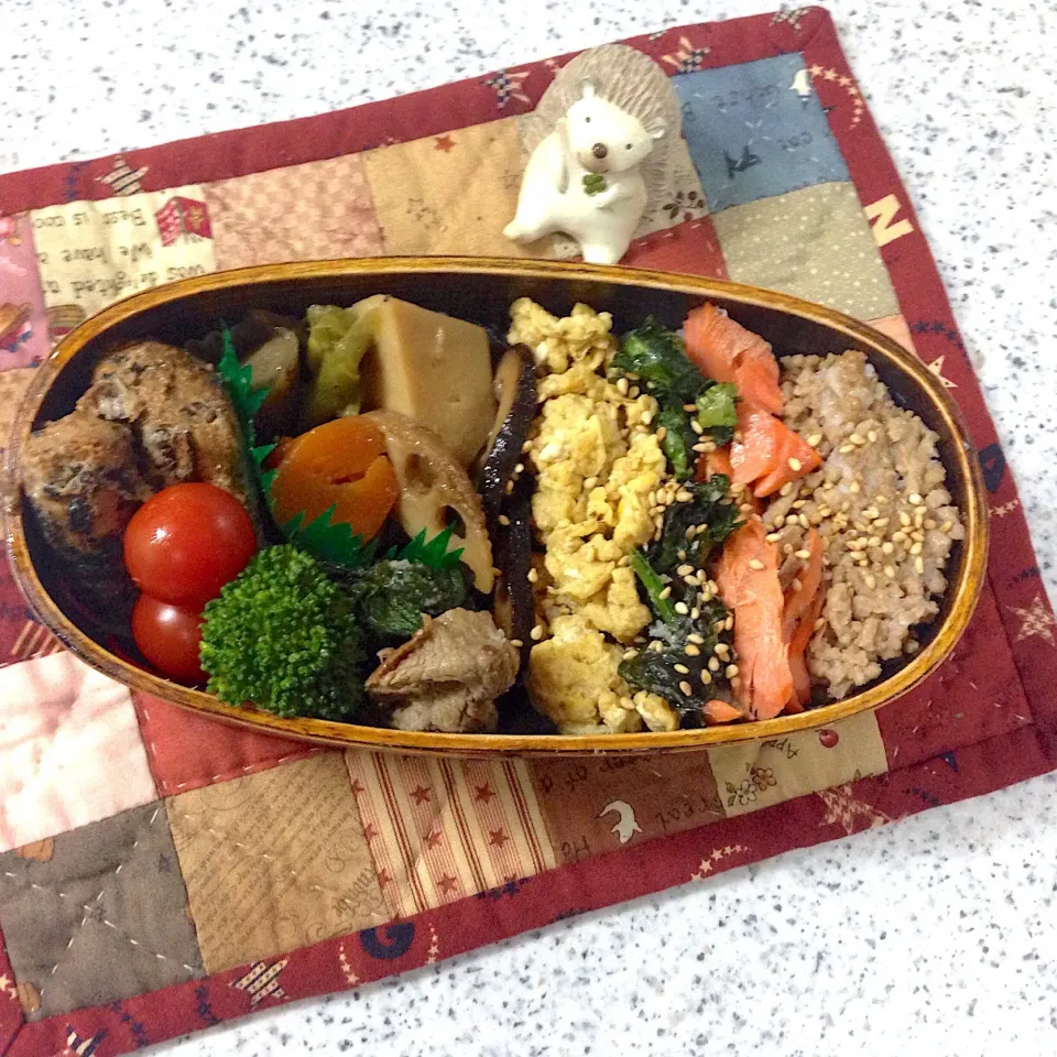 Snapdishの料理写真:先日のお弁当 #わっぱ弁当  #地味弁当  #夫弁当|naonaomimichanさん