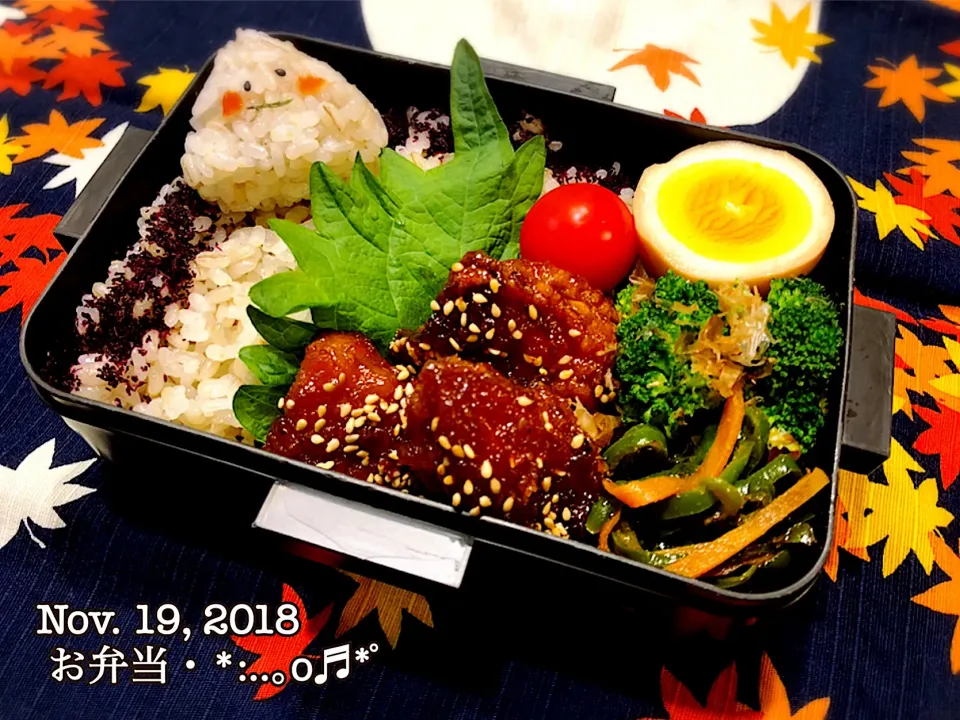 2018/11/19お弁当〜♡
 #ヤマサ鮮度生活味なめらか絹しょうゆ  #ヤマサ醤油  #おにぎりアクション参加中  #onigiriaction  #おにぎりアクション2018 #|いく❤️さん