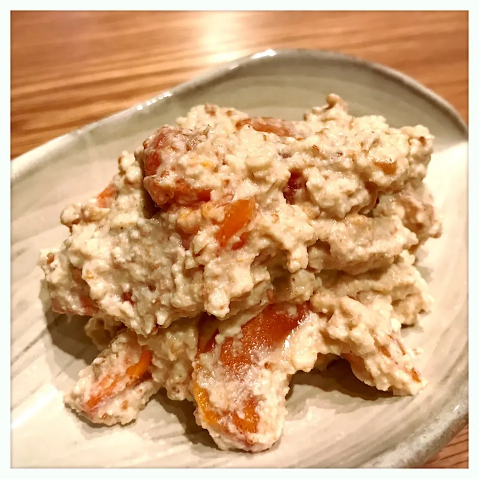 柿の白和え。Persimmon with Mashed Tofu Dressing|toyamadaさん