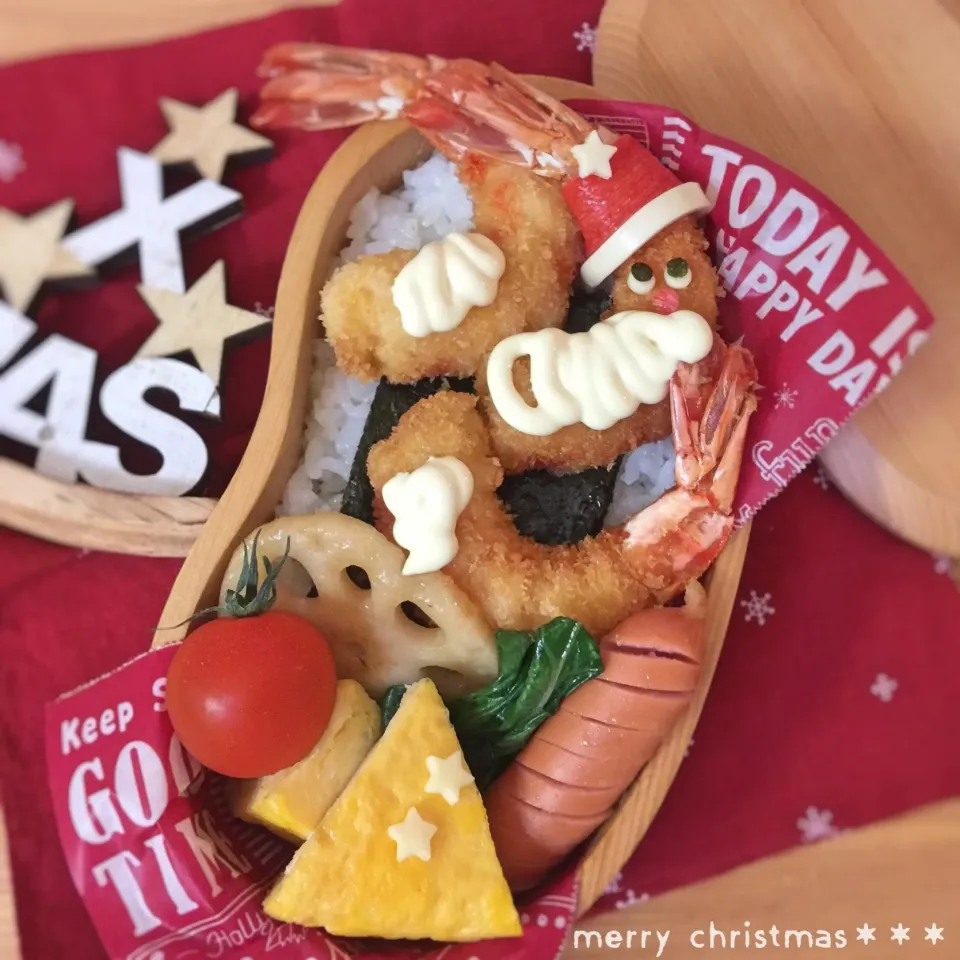 海老フライ☆マヨ髭サンタ☆クリスマス弁当|yokkoiroさん