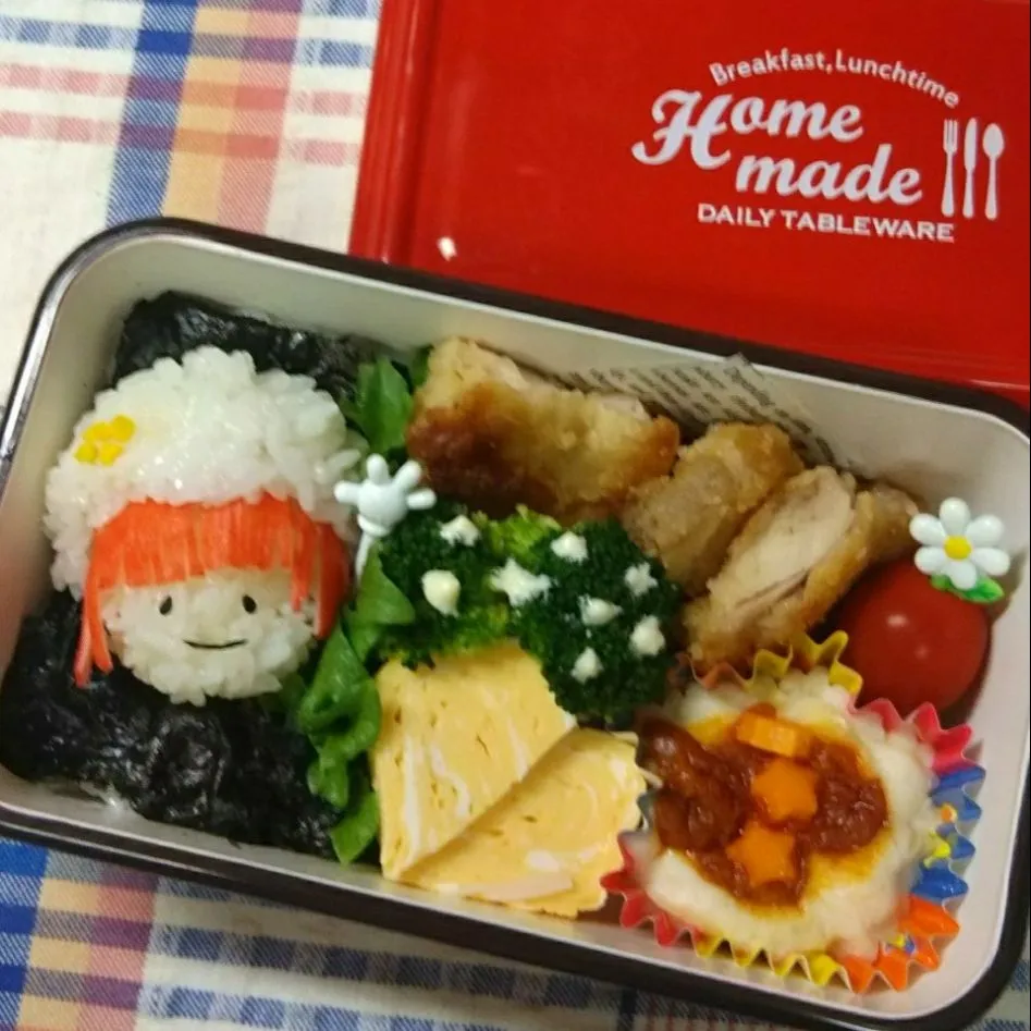 #娘弁当#デコ弁#顔弁|まりさん