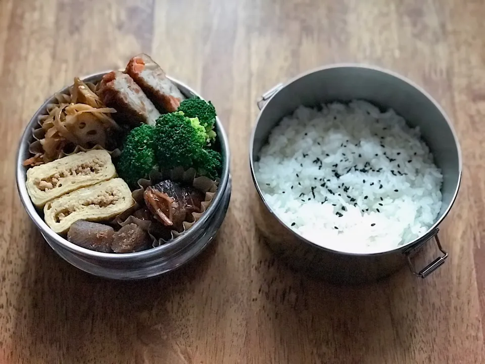 Snapdishの料理写真:自家製さつま揚げ弁当|まる(丸大豆)さん