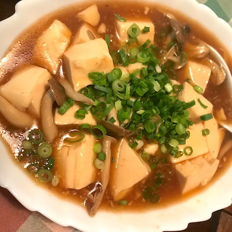 Snapdishの料理写真:豆腐ときのこのあんかけ🍄|純さん