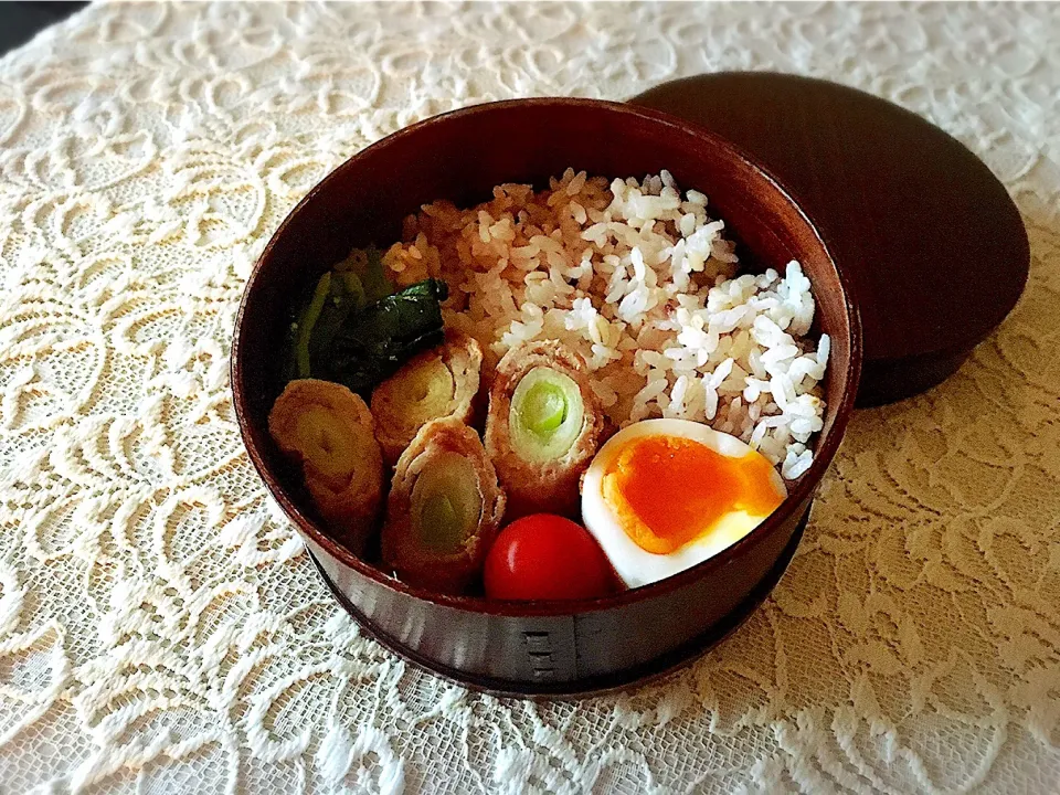 ネギ巻き、半熟卵弁当♪|72roseさん