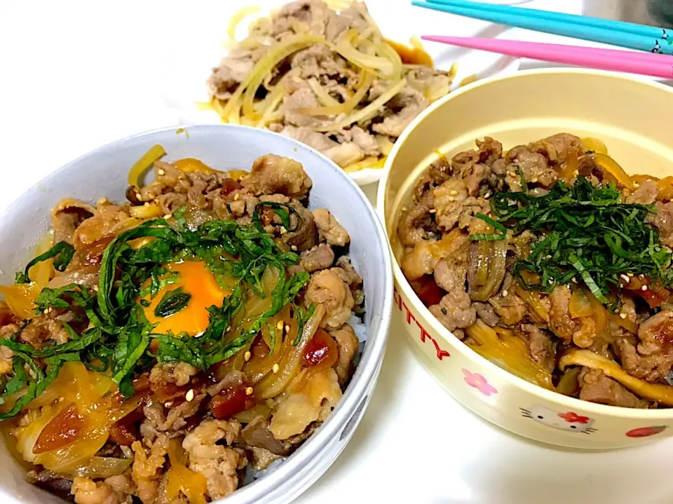 スタミナ梅しそ牛丼🍚|ピロリさん