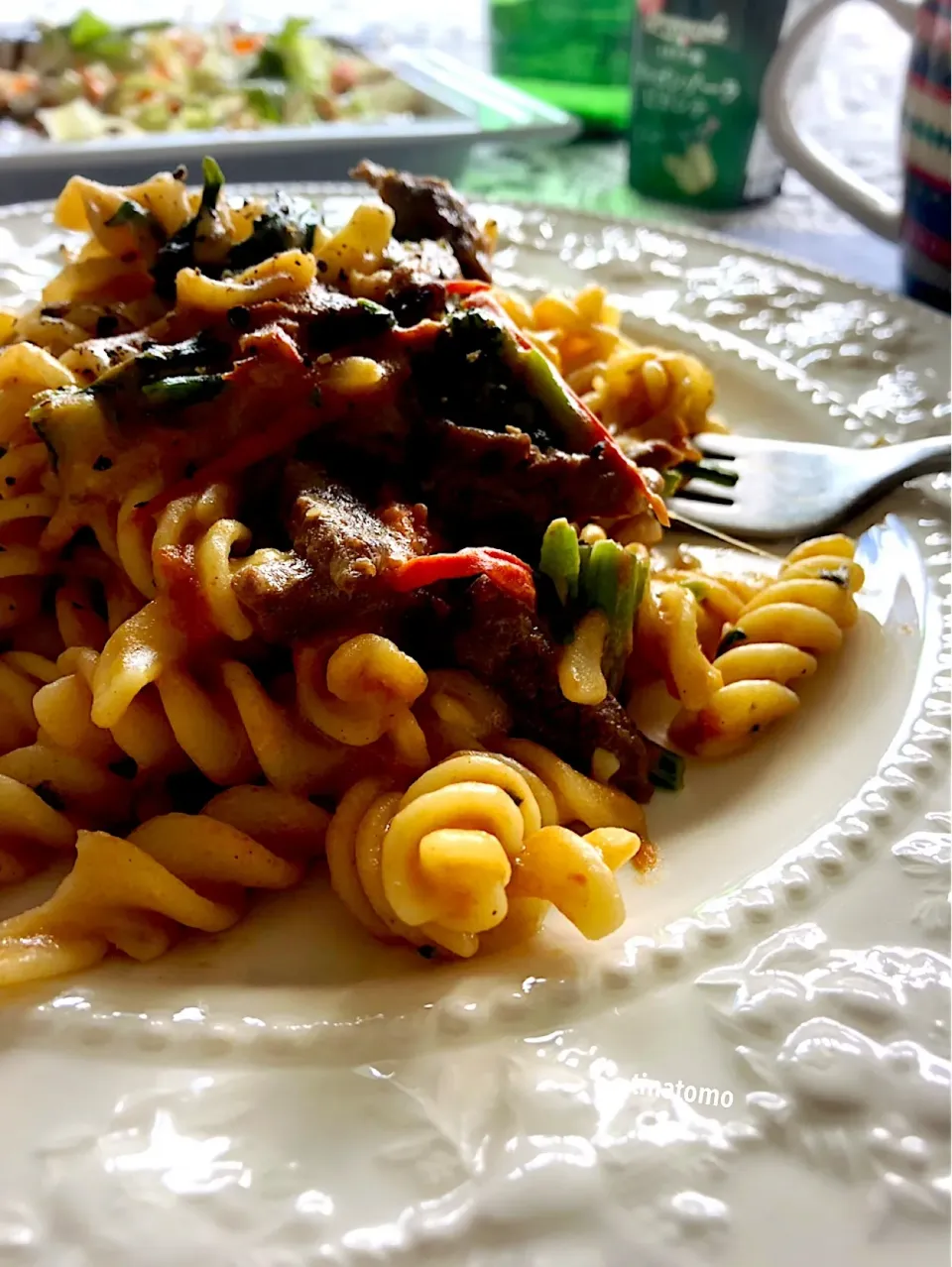 ゴルゴンゾーラドルチェチーズを使って、 牛肉赤ワイン使いパスタ料理☺️👍|Tina Tomoko😋さん