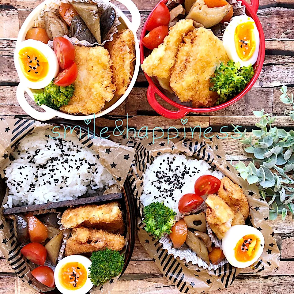 Snapdishの料理写真:全員弁当💞|Rie Naganoさん