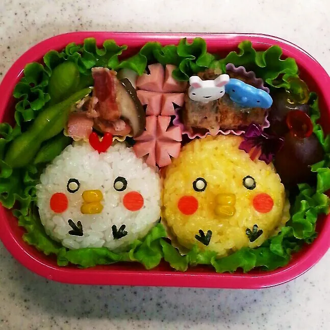 ニワトリ＆ヒヨコ弁当♪|sさん