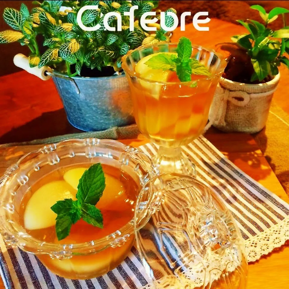 ☆紅茶と桃のゼリー☆|cafechanさん