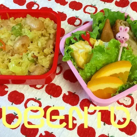 (^_-)☆ ドライカレーのお弁当 ☆|cafechanさん