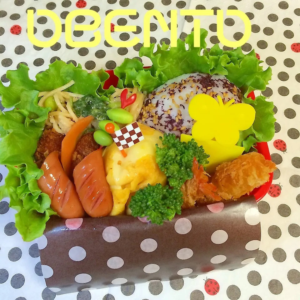 *\(^o^)/* エビフライのお弁当♪|cafechanさん