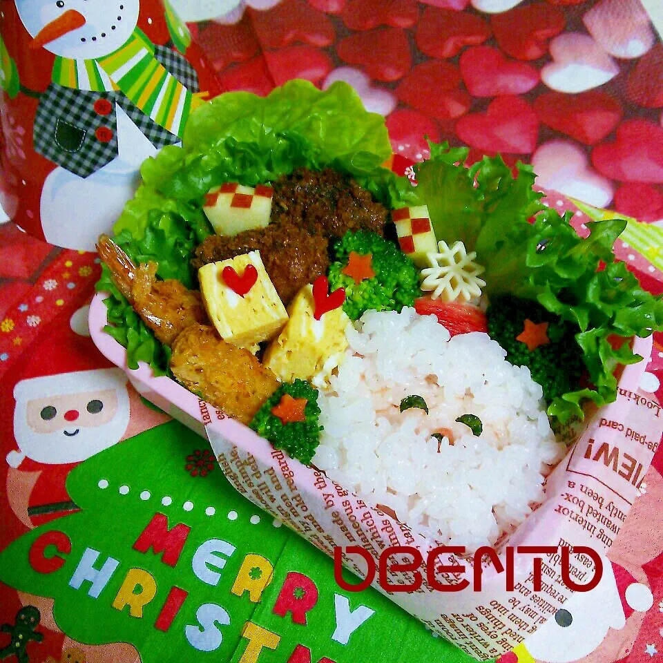 (⌒∇⌒)ノ"  Happy Xmas のお弁当♪♪|cafechanさん