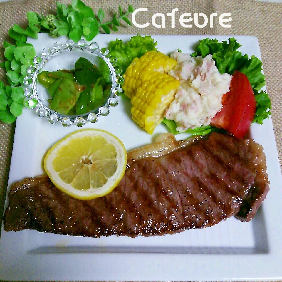 Snapdishの料理写真:o(*⌒O⌒)ｂ  今夜はステーキだぁ～♪|cafechanさん