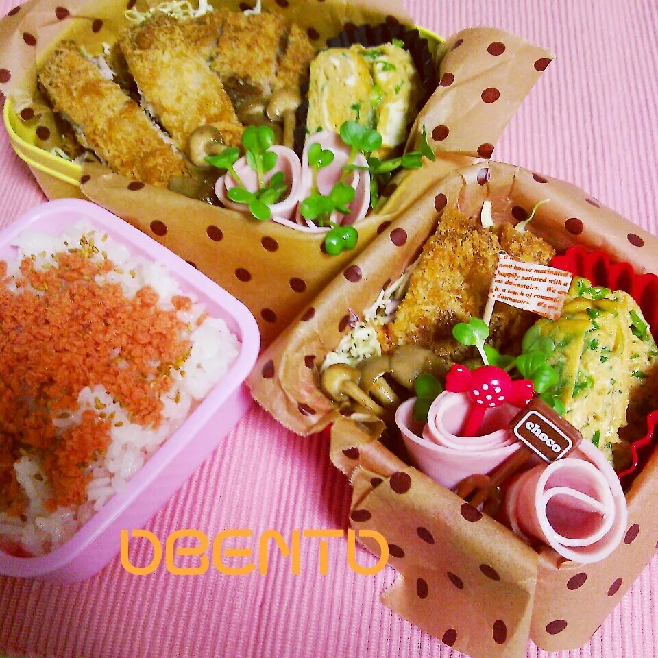 o(*⌒O⌒)ｂ トンカツ弁当♪♪|cafechanさん