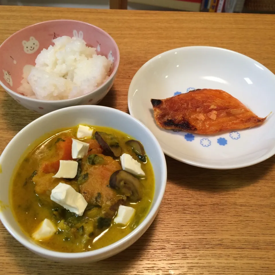 シャケと、かぼちゃミルクスープ|tamamisoさん