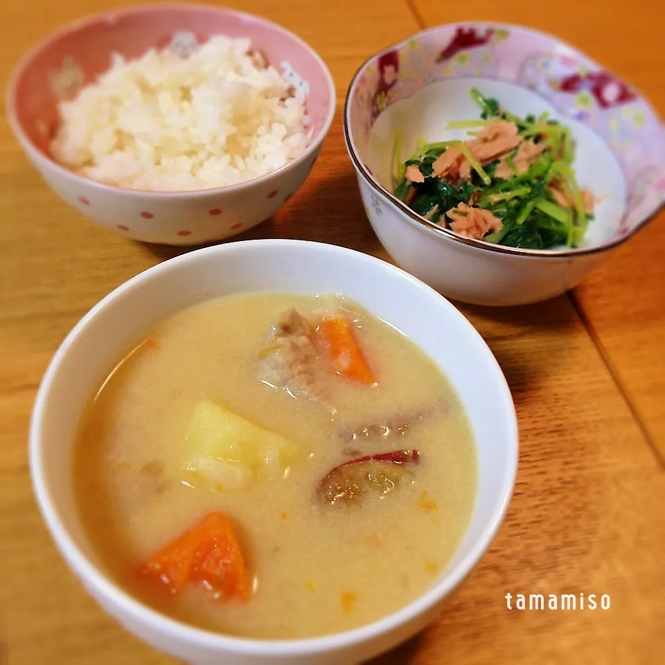 Snapdishの料理写真:シチューの夕飯|tamamisoさん