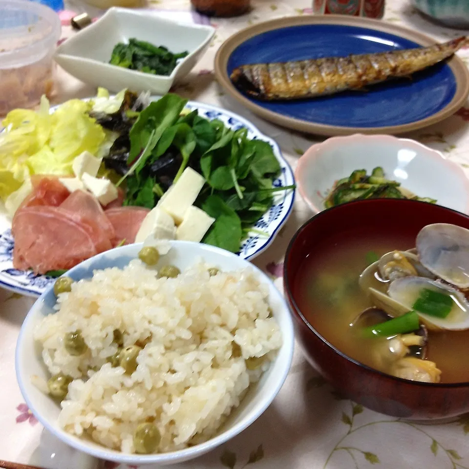 Snapdishの料理写真:野菜と魚の夕飯|tamamisoさん