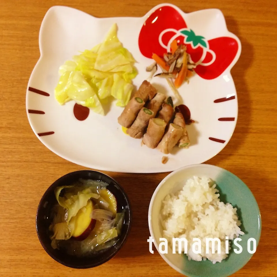 アスパラ肉巻きの夕飯|tamamisoさん