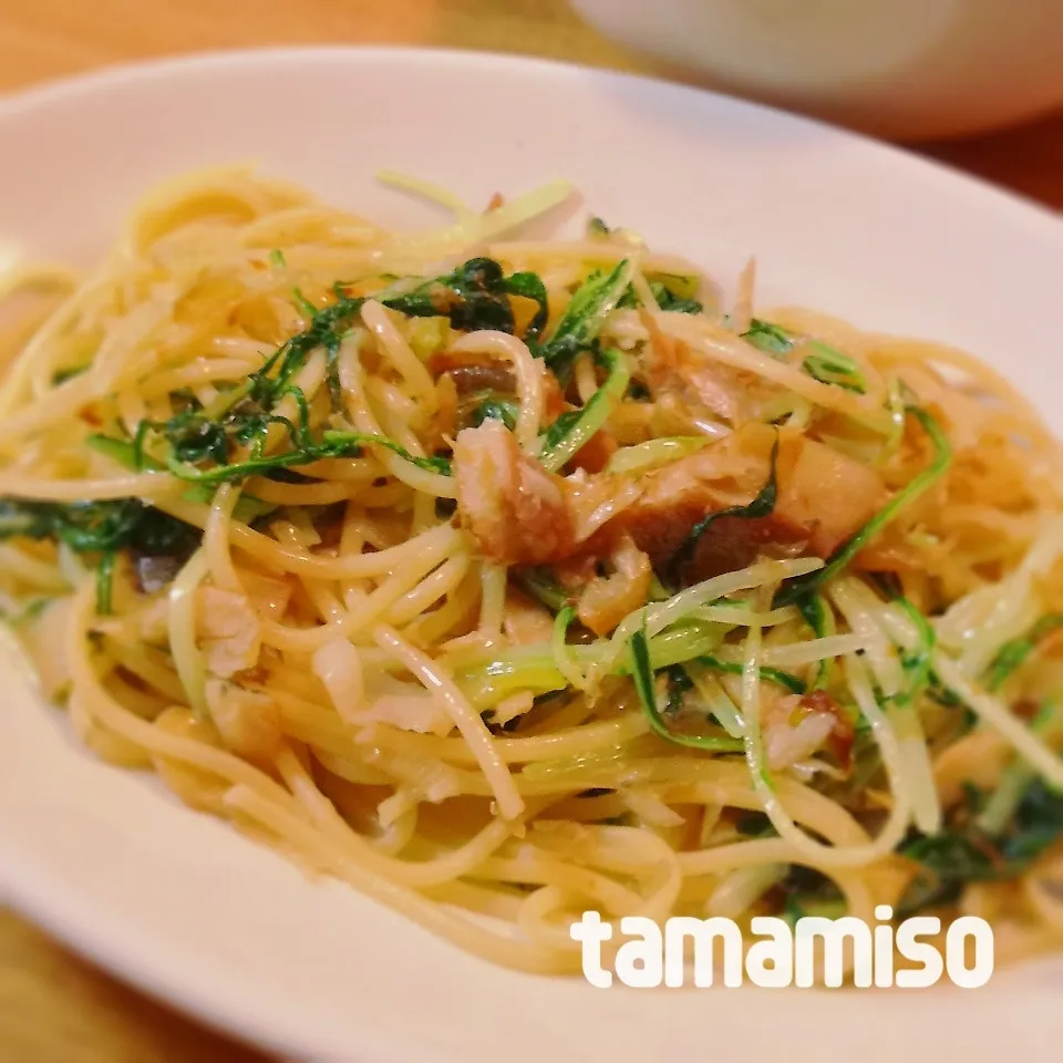 水菜とホッケのパスタ|tamamisoさん