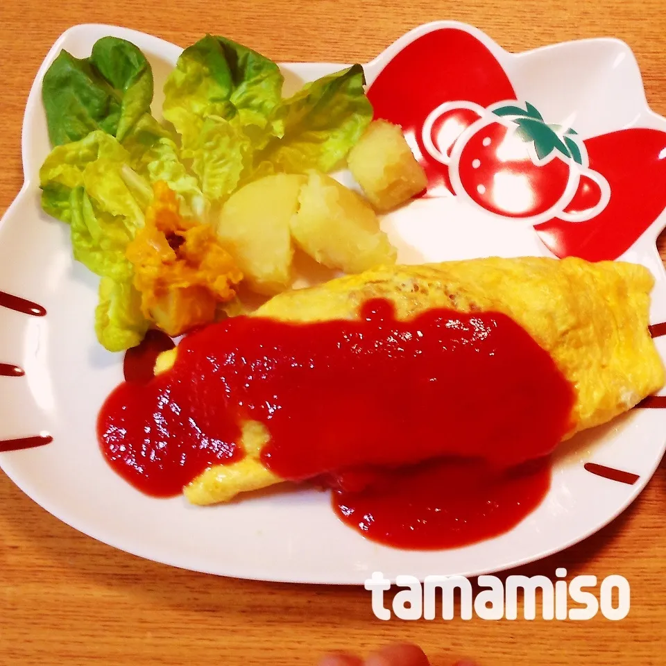 Snapdishの料理写真:ケチャップかけすぎオムライス|tamamisoさん