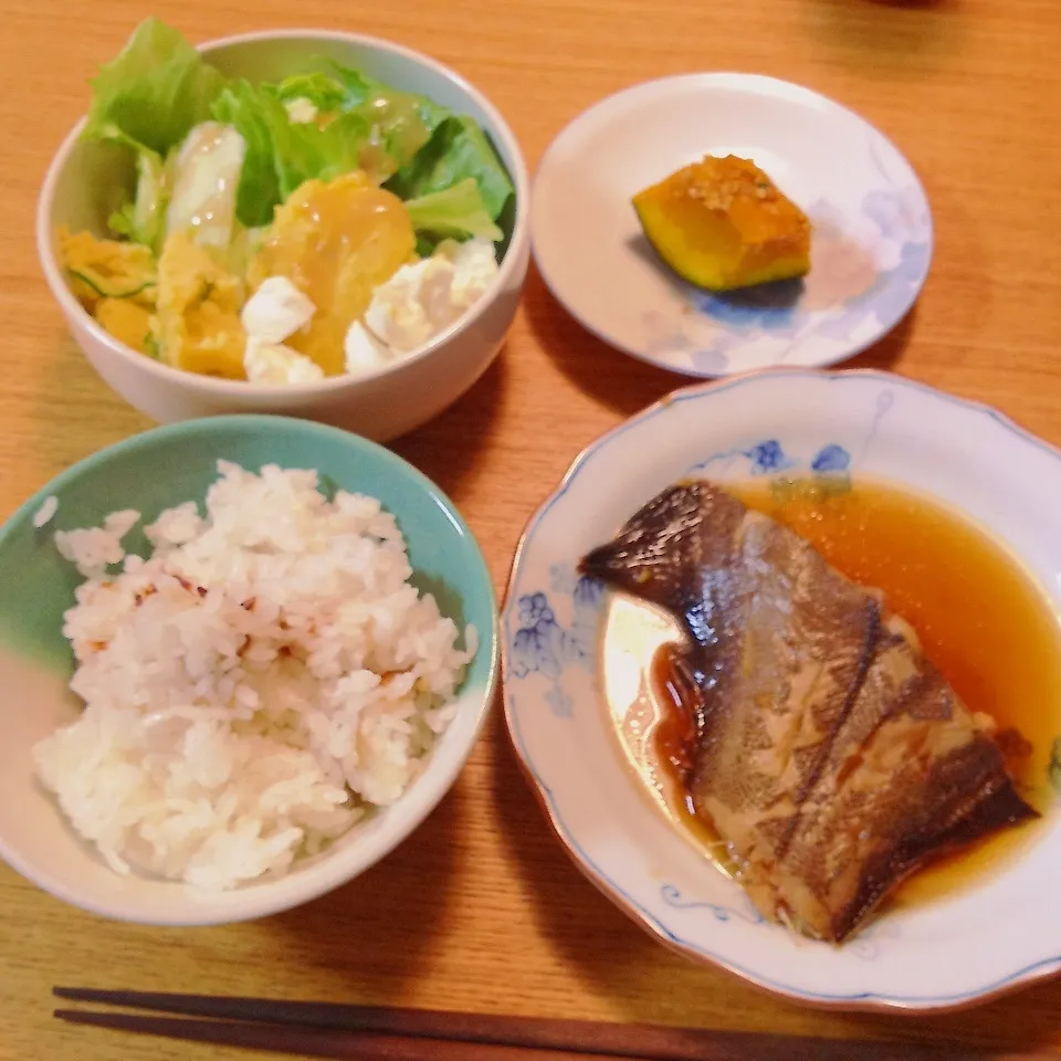 カレイの煮付けの夕飯|tamamisoさん