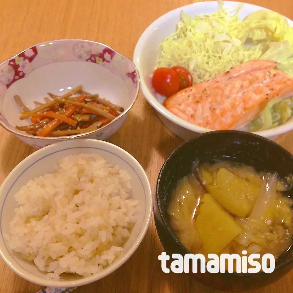 しゃけムニエルの夕飯|tamamisoさん