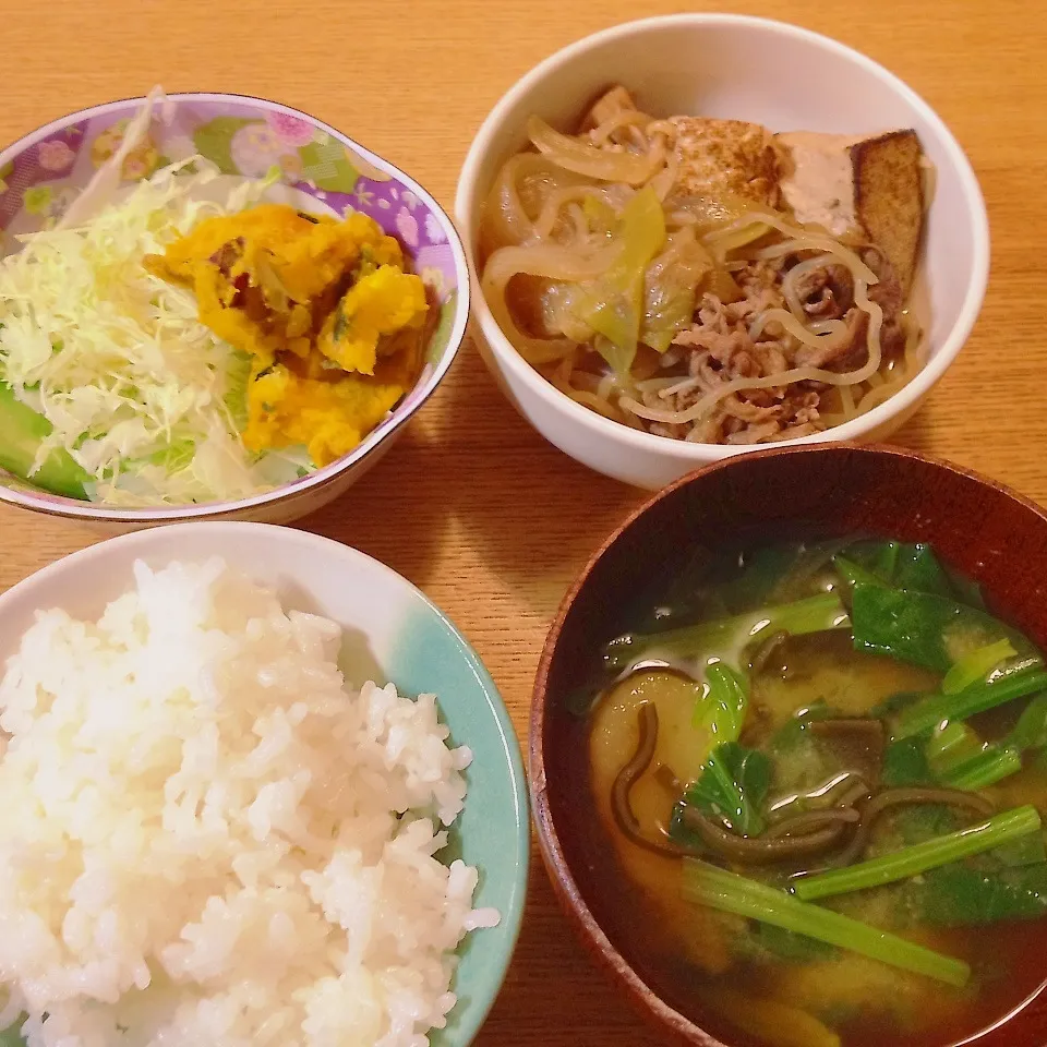 Snapdishの料理写真:肉どうふ定食的な夕飯|tamamisoさん