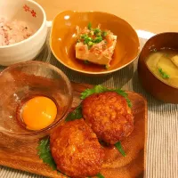 Snapdishの料理写真:木綿豆腐入り鶏つくね♡|Reichangさん