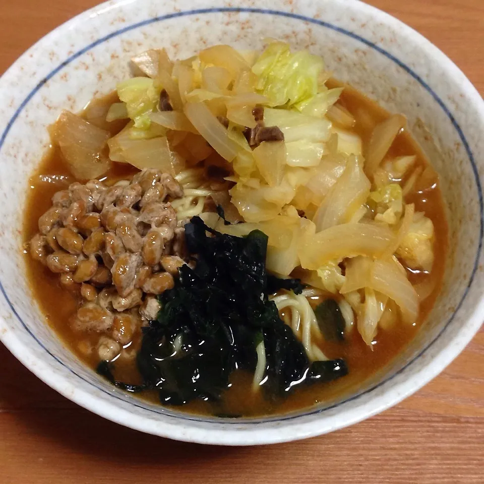 納豆みそラーメン|とももさん