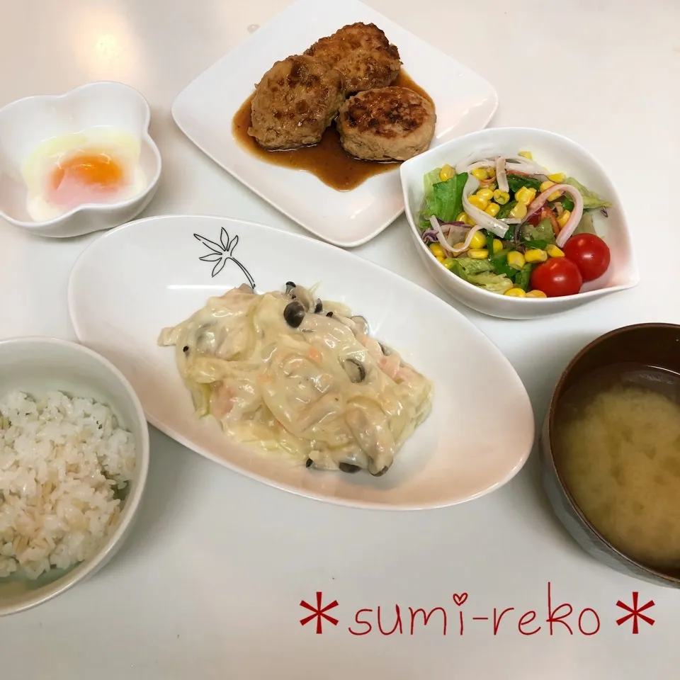 鮭のクリーム煮&ふわふわ鶏つくね|sumire-koさん