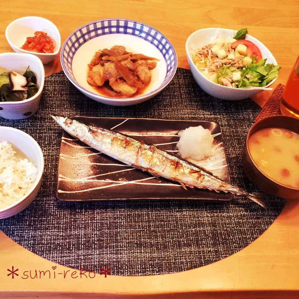 晩ご飯♪秋刀魚の塩焼き|sumire-koさん