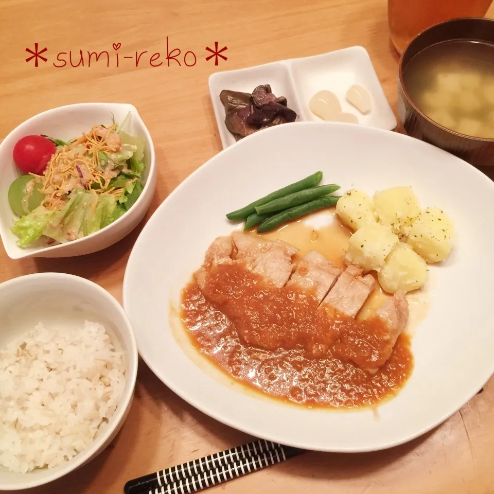 晩ご飯♪ポークチャップ|sumire-koさん