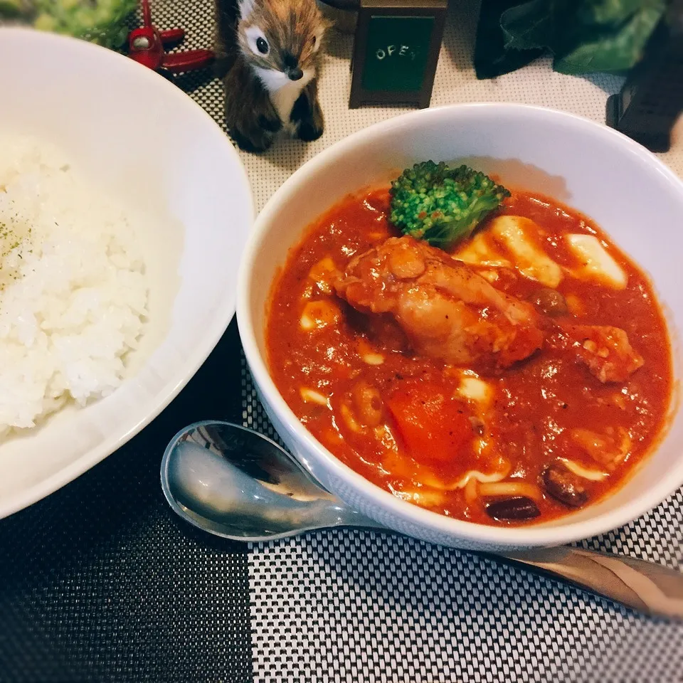 元気になりたい。モッツァチキンのトマト煮込み|Wabiさん