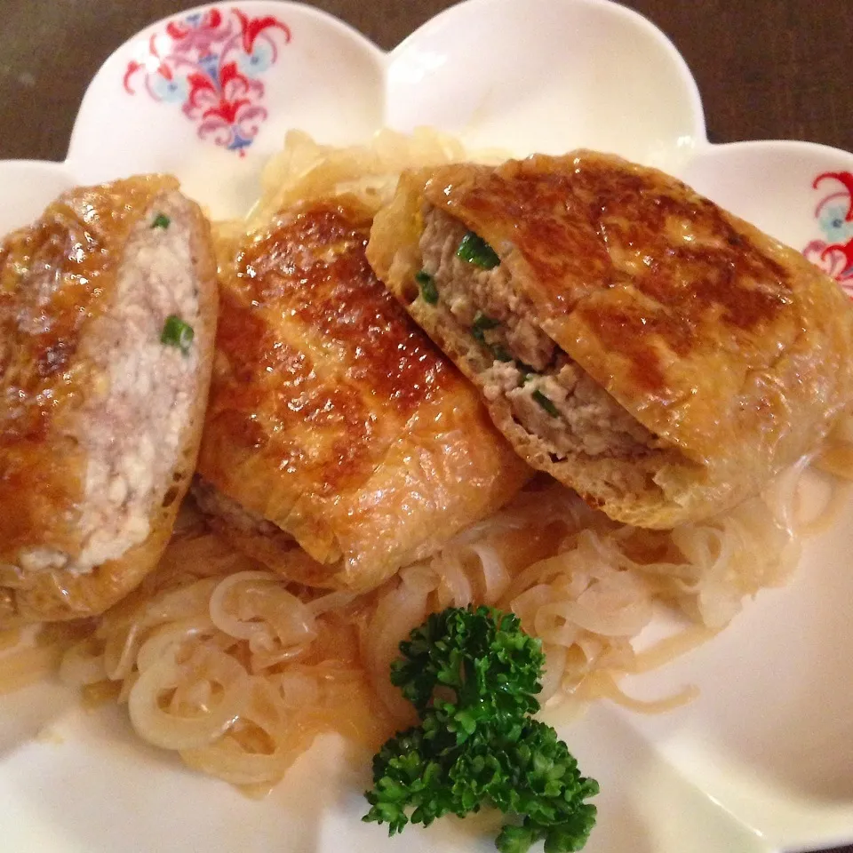 ♪合挽き肉お豆腐お揚げ焼き♪|henryさん