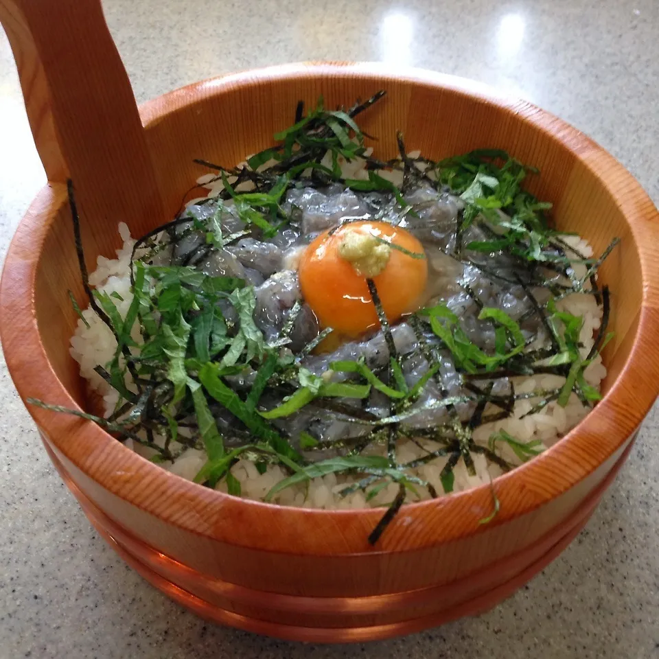 Snapdishの料理写真:♪静岡産生しらす丼♪息子くん京都に戻る日の朝ごはん♪|henryさん