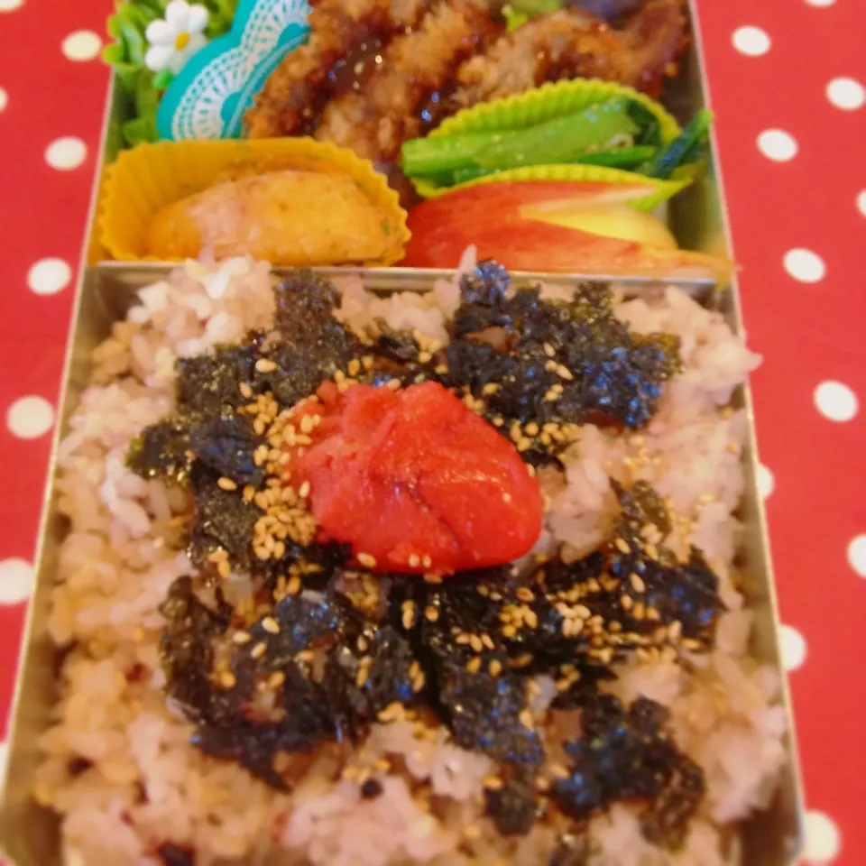 薄焼きカツ弁当♪|marikoさん