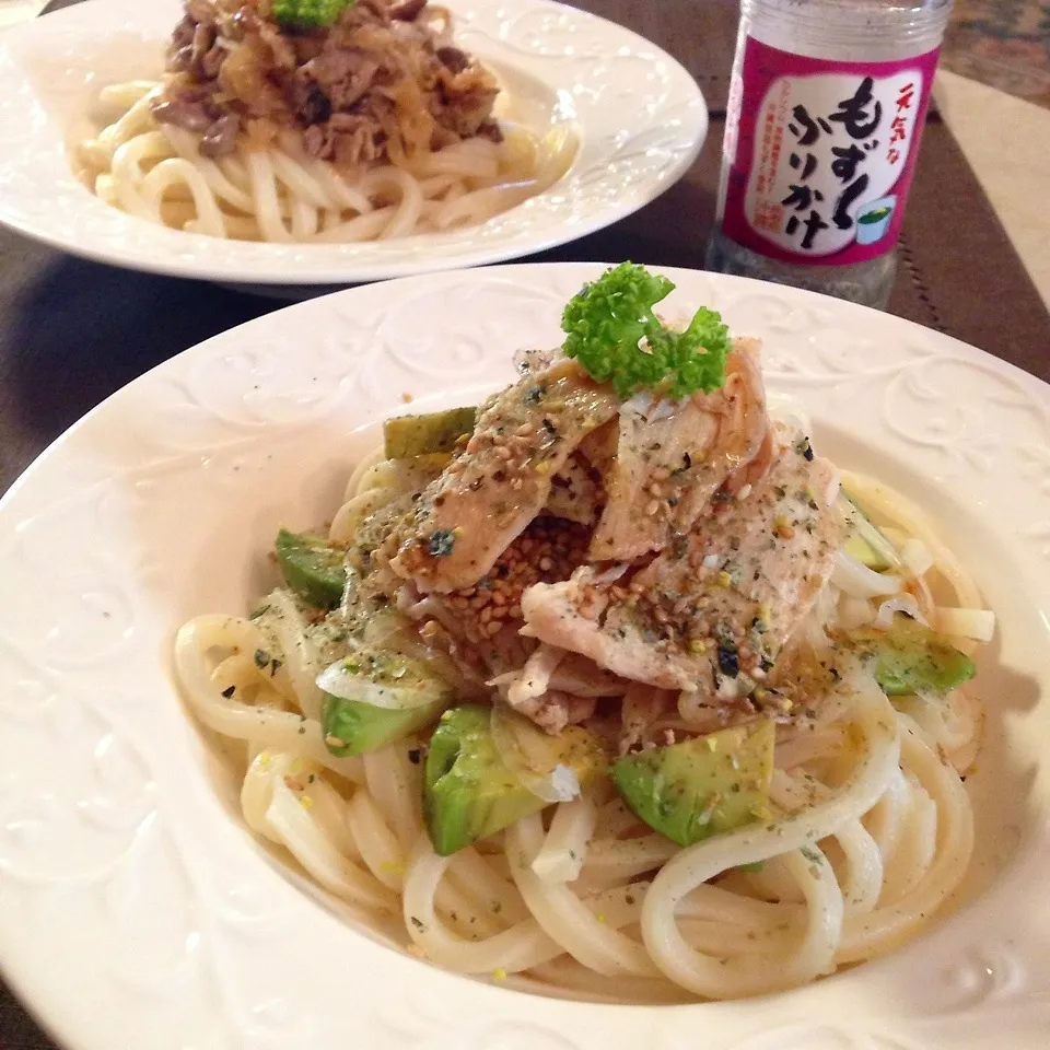 ♪豚バラ新玉 ＆ 鶏しゃぶアボ  冷しうどん♪|henryさん