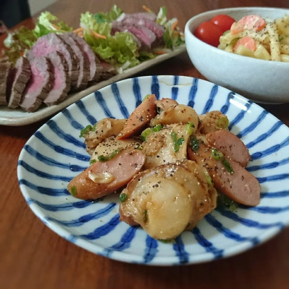 ベビホとウィンナーの照り焼き|まりおさん