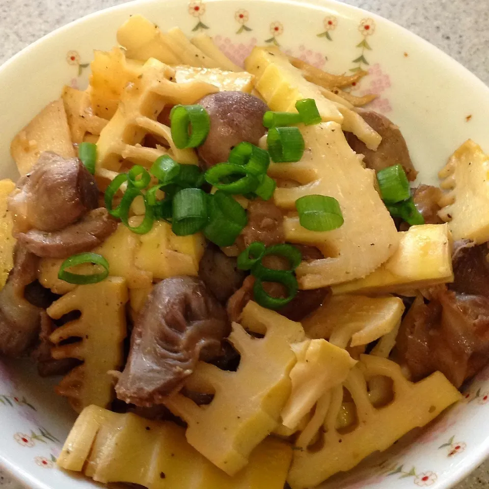 ♪筍砂肝ジンタマソテー♪|henryさん