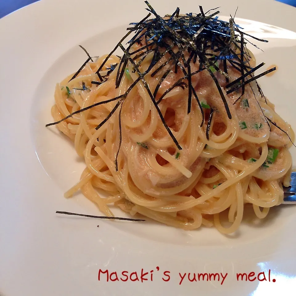 Snapdishの料理写真:明太子パスタ|Masaki Nasuさん