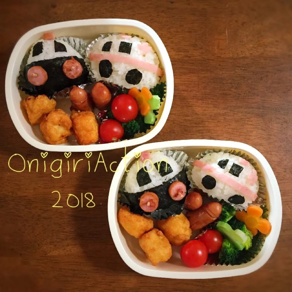 Snapdishの料理写真:パトカーおにぎり弁当(o^^o)|pippiさん