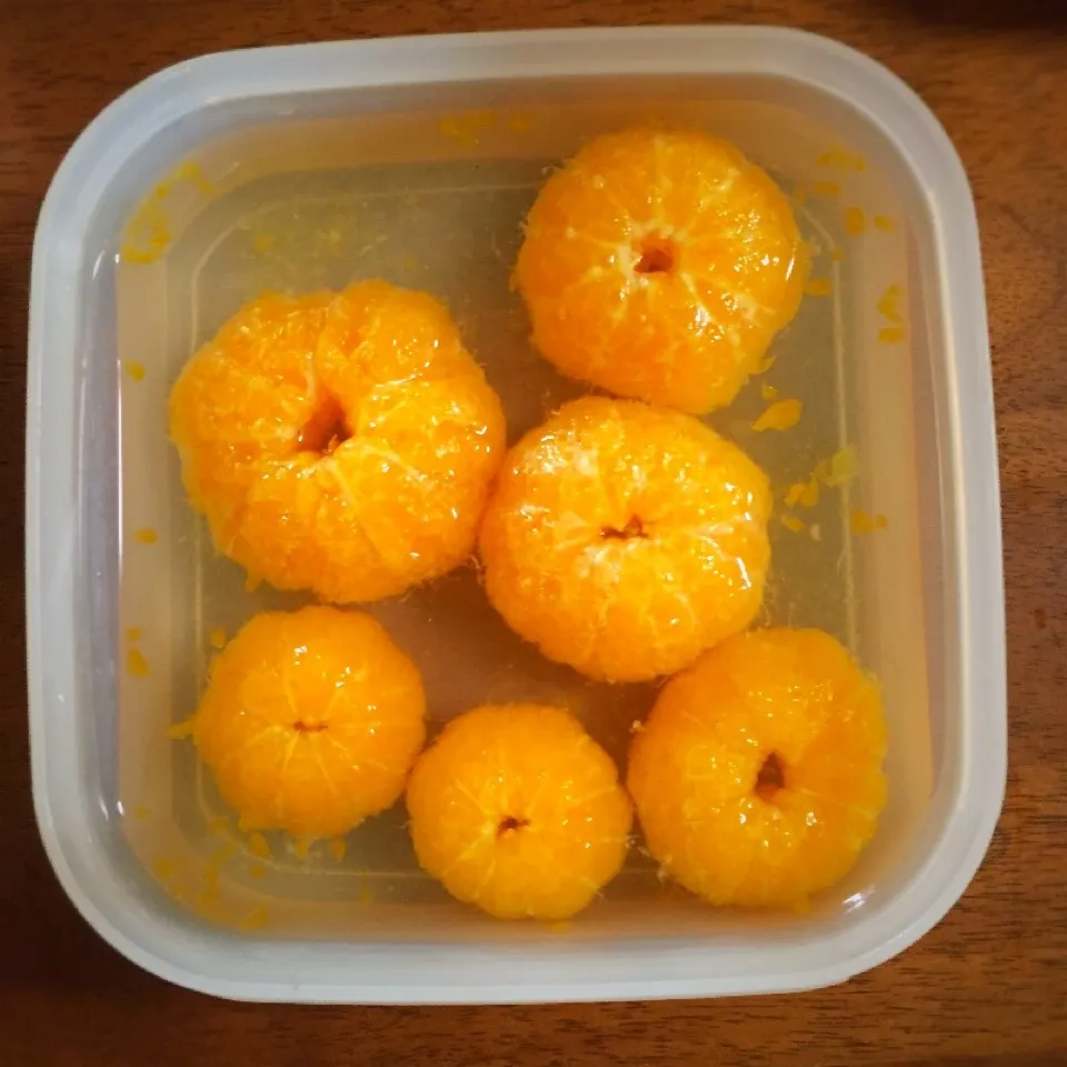 Snapdishの料理写真:しゃなママさんのまるごとミカンのコンポート🍊|pippiさん