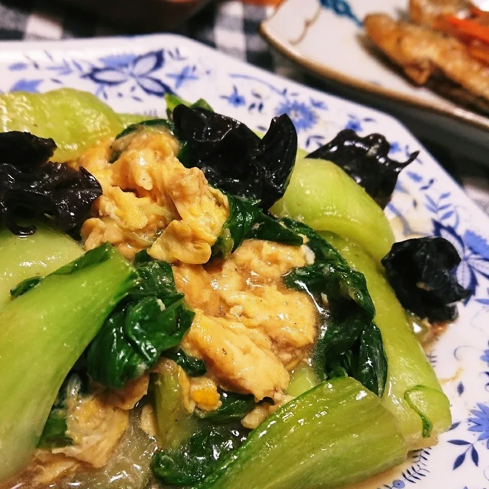 からたんの☆チンゲン菜とふんわり卵のとろりん中華あんかけ♪|とまと🍅さん