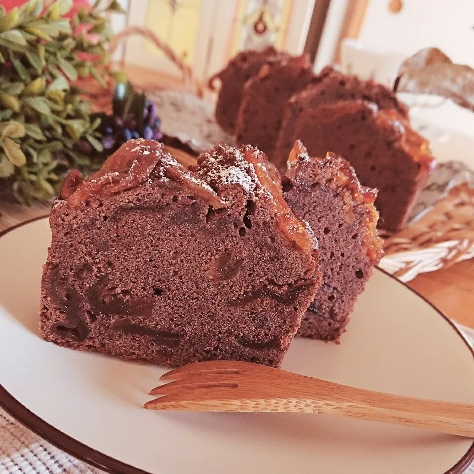 めちゃ美味しい！林檎のココアパウンドケーキ|とまと🍅さん