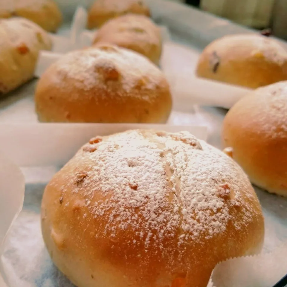 姉が撮って私が焼いた全粒粉入りパン|まんまるこさん