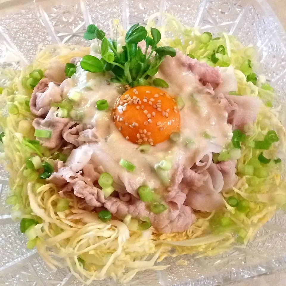 ♪豚しゃぶ お豆腐荏胡麻ドレ♪|henryさん