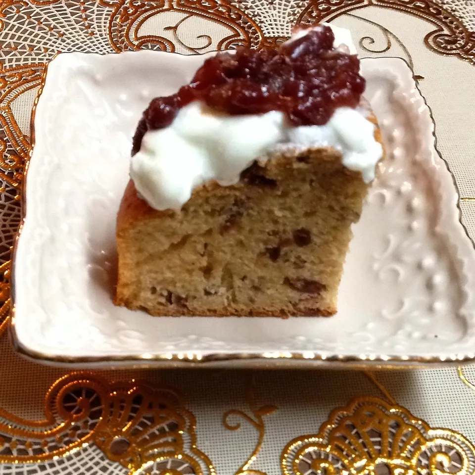 ☆モッツァレラ風焼ヨーグルト on 小倉ケーキ☆|henryさん