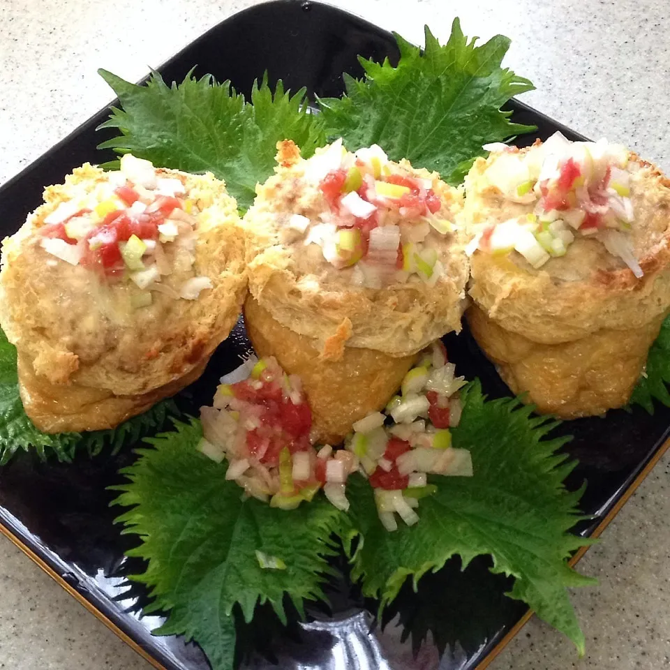 ♪お豆腐長芋鶏挽肉油揚げカップ♪|henryさん